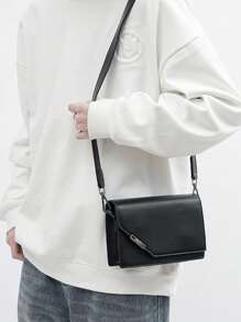 Bolso bandolera cuadrado versátil de moda para hombres, bolso cruzado casual adecuado para ir al trabajo, volver al colegio, regalos del Día del Padre, Día de San Valentín