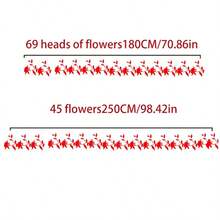 2.5m/1.8m Artificial Rose Vine, Suitable For Wedding Wreaths, White & Pink, Home Room Wedding Decor, Silk Artificial Rose Vine (Relatively Smaller Flowers) - Multicolor - View 12