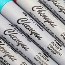 6pcs Vibrant Fine Tip Permanent Markers - Quick-Dry, Durable Ink For Office, Classroom, Home & Tattoo Artists - Assorted Colors, Office Stationery|Bold Lettering|Fade Resistant Ink Back To School - Sets - View 2