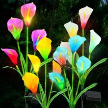 Solar Garden Lights, Calla Lily Flower Light, Color Changing Lights Outdoor For Garden Decoration, Yard Decor And Gift For Mother Simulation Flower Decorative Flower Lights For Garden Patio Yard Pathway Decoration
