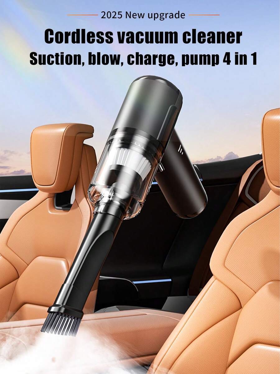 1 件车载无线吸尘器，多功能大功率可充电手持式吹风机除尘器，适合家用 - 黑色 - 查看 1