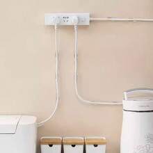 100 Piece Clear Adhesive Cable Clips - Durable Plastic Cable Organiser For Power Cord Management, Under Table And Wall MountingSafe, Neat Cable Storage Solution, Random Colours - Multicolor - View 5