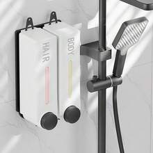 1PC 300ml Hotel Soap Dispenser | Single/Double/Triple Head Wall-Mounted Hand Sanitizer Bottle Back To School - White - View 4