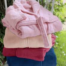 Adult Microfiber Bathrobe Soft Velvety Touch Cozy Winter Very Warm - Baby Blue - View 5