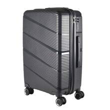 Medium Suitcase 23KG Unbreakable Polypropylene Dubai Expandable Swivel Gray - Grey - View 1