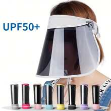 1pc Summer Versatile Large Lens Sunshade Top Hat, Freely Curled And More Portable Breathable Sun Protection Big Edge Sun Hat Riding