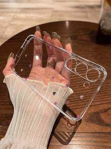 Funda de teléfono transparente con patrón de corazón, resistente a golpes, gruesa, compatible con iPhone 16/11/13/16 Pro Max, teléfonos Galaxy, resistente al agua, a caídas y a arañazos