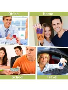 500 pièces de billets de loterie jaunes, rouges et bleus, convenant pour les fêtes, les concerts, les carnavals et autres événements