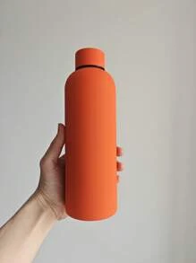 16oz High-Aesthetic American Style Small Mouth Stainless Steel Insulated Tumbler, Outdoor Portable Large Capacity Sports Water Bottle, Customized, 1pc