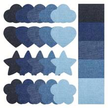 25Pcs Jeans Patches 5 Color Iron On Patches Inside & Outside Strongest Adhesive For Jeans Repair Clothes Decorating