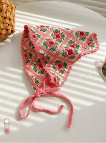 1 Stück französischer Dopamin-Ditsy-Blumenmuster-Bandana-Haarreif, ländlicher Sommerstil Kopftuch für Frauen, ästhetischer kleiner Gänseblümchen Haaraccessoire für Strandfotoshootings, Frühling/Herbst, Haaraccessoire