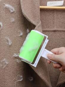 1/2pcs Reusable Lint Roller Clothes Sticky Dust Remover Brush, Washable Fabric Cleaner For Pet Hair, Lint, Dust