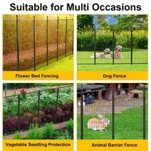 Anyask 24-50 Inch 4-16 Panels Dog Playpen, Foldable Metal Exercise Puppy PlayPen, Patented Corral Para Perros, Garden Fence For Yard Landscape Patio Outdoor Decor RV Camping - 40 吋/ 6 片 - 查看 8