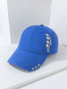 1pc Women's Hoop Chain Decor Hip-Hop Fashion Versatile Baseball Cap - Multicolor - View 7