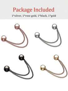 2 Stück multifunktionale magnetische Wäscheklammer, neue magnetische Wäscheklammer, starker Turban-Magnet mit Kette, Sicherheitshemd-Clip Wäscheklammer, Damen Mode-Accessoire zum Straffen von T-Shirt-Säumen, Kragen-Säumen und Hosen-Säumen