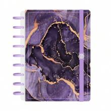 iscool Caderno Disco + Iscool 140 Fls Inteligente Mármore Cores