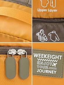 1 件简约便携式旅行衣物收纳整理袋，可折叠服装防尘袋，带双拉链，适用于外套 - 彩色 - 查看 9