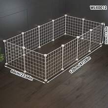 White Puppy Fence, Indoor Home Use Anti-Escape Small Dog Barrier, Puppy Training Isolation Net, Rabbit Cage, Dog Kennel, Kitten Net, Small Animal Playpen