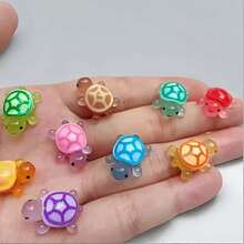 1 件发光玻璃海龟装饰套装，多种颜色，适用于水族馆、家居装饰、派对礼物和仙女花园配件