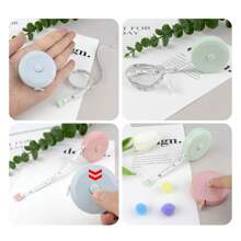 1pc Retractable Tape Measure For Body Measurement, Sewing Tape Soft Tape Measure For Tailoring Fabric Cloth, Craft Weight Loss Measurement 60 Inches 1.5 Meters Double-Sided Ruler