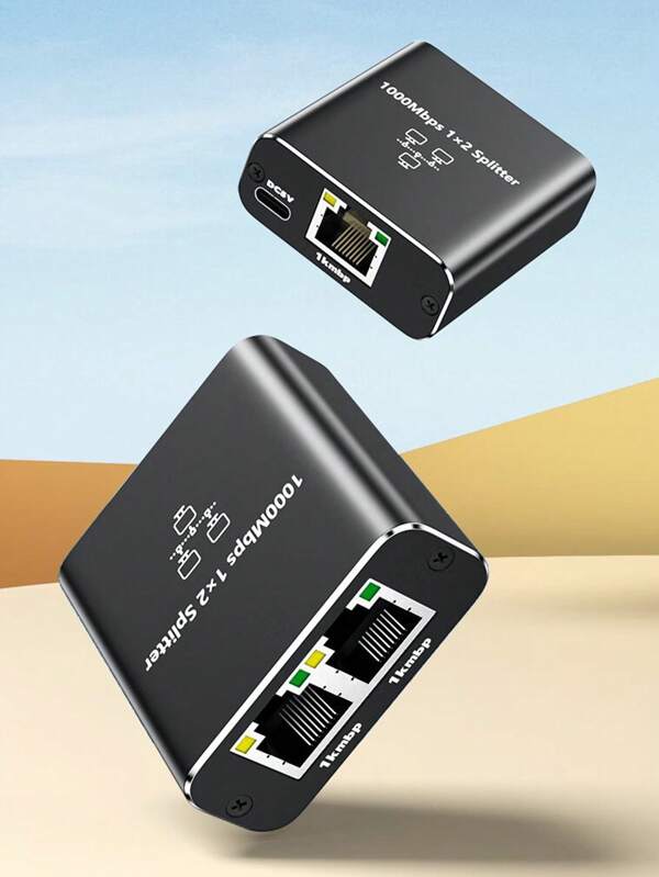 Gigabit Ethernet Network Cable Splitter, 1 Cable To 2 Devices, High Speed Gigabit Sharing, RJ45 Ethernet Port Divider