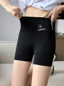Pantalones cortos de mujer para verano, de longitud 3/4, con control de abdomen, estampado de tiburón, sin costuras y opacos, aptos para uso en exteriores