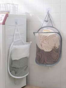 1/2/4pcs Foldable Wall-Mounted Laundry Hamper Clothes Dirty Laundry Hamper Hanging Laundry Hamper Suitable For Bathroom Bedroom