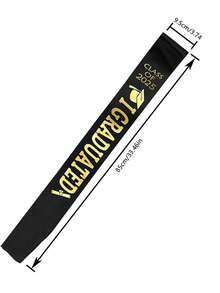 1/4/6pcs Class Of 2025 Sash Finally Graduated 2025 Senior Cheerleader Satin Sash With Gold Letters For Celebration Graduation Party - Multicolor - View 2