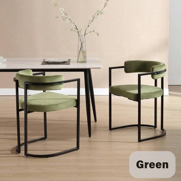 chairus Chairus Dining Chairs Set Of 2 Velvet Kitchen Chairs With Metal Frame Modern Armchairs For Bedroom Dining Room, Dining Table And Chairs