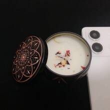 1pc Candle Tin, High Quality Soy Wax, Long-Lasting Aroma, Suitable For Living Room, Bedroom, Office Decor, Best Gift For Wedding Season, Spring Summer Autumn Winter, Mother's Day, Valentine's Day, Holidays