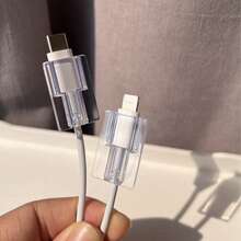 5pcs/Set Wave Cable Protector Kit, TPU Cable Protector, Wire Protector Accessories, No Battery, Compatible With Apple Phone Data Cable Protection Set Charger Protector