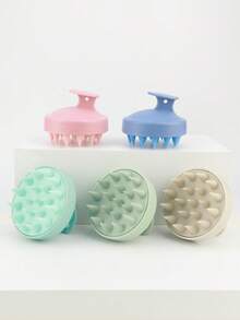 1 件头皮按摩发刷，硅胶头皮清洁刷，用于去屑和促进头发生长，返校、旅行度假必备，女士发饰 - 彩色 - 查看 7