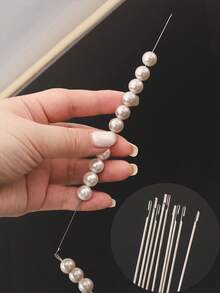 beadia 3/5/7 Stücke Set Perlnadeln mit seitlichen Öffnungen zum leichten Einfädeln, geeignet für Handarbeit und DIY Perlenherstellung - mit Aufbewahrungsröhrchen - Perlennadel - Übersicht 3