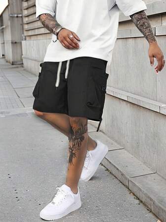 男式休闲多口袋户外工装短裤