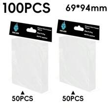 100 fundas protectoras de cartas, transparentes, perfectas para doble fundas, protectoras de cartas compatibles con MTG, TCG y otros juegos de cartas