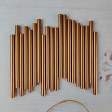 10/20/30pcs Brown-Gold Hot Melt Glue Sticks, 0.7cm*10cm, Strong Adhesive, Suitable For Mini Glue Gun, DIY Craft, Wax Sealing, Envelope Sealing, Wedding Invitations, Etc.