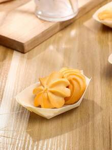 5.5 Inch Large Bamboo Serving Platter - 15/50/100 Pcs, Sushi Boat Shaped Tray, Wooden Paper Plate, Bamboo Container, Bamboo Bowl, Appetizer Plate, Burrito Plate, Kitchen Accessories - Yellow - View 5