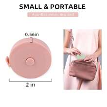 1pc Retractable Tape Measure For Body Measurement, Sewing Tape Soft Tape Measure For Tailoring Fabric Cloth, Craft Weight Loss Measurement 60 Inches 1.5 Meters Double-Sided Ruler
