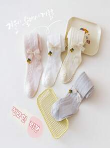 3 perechi de dresuri transpirabili pentru fete, colanți drăguți pentru copii mici, ciorapi plasă anti-țânțari, vară