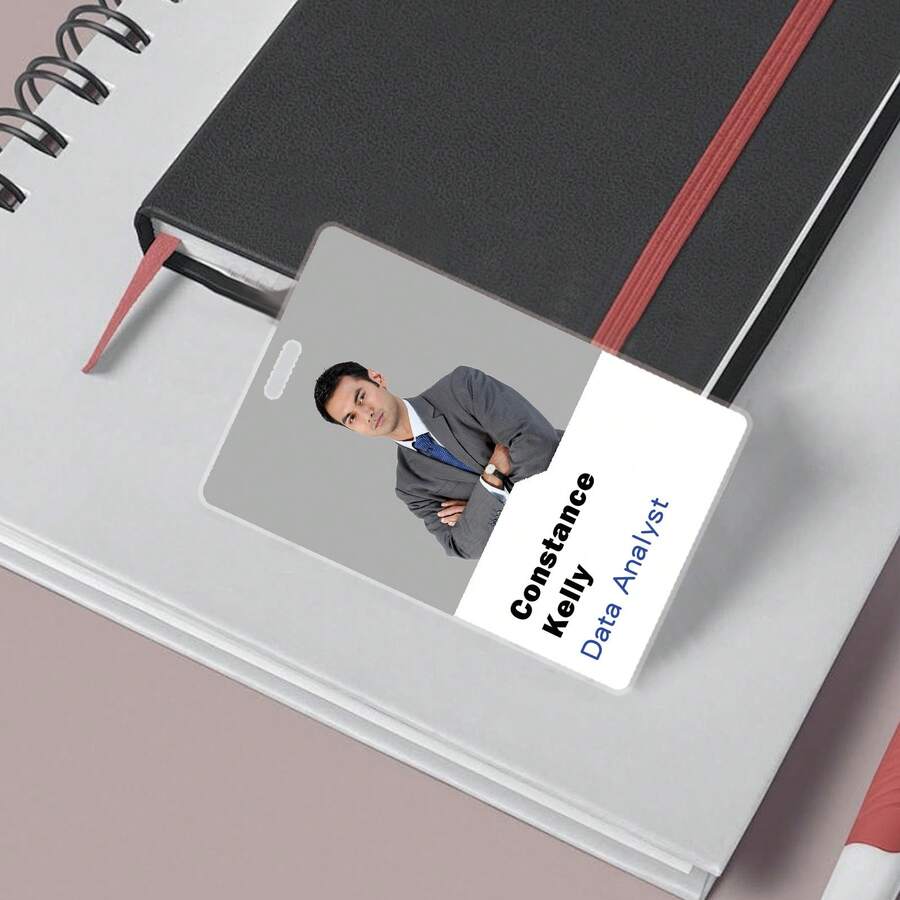Giá đỡ thẻ ID có ảnh tùy chỉnh, phong cách doanh nghiệp, quà tặng hoàn hảo cho bạn bè và bạn gái, thẻ ID làm việc độc đáo, phù hợp cho các công ty và nơi làm việc - Xem 1