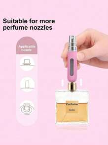 1/2/4pcs Refillable And Reusable 5ml Portable Perfume Spray Bottle, Convenient Cosmetic Sample Container For Perfume Storage And Carrying