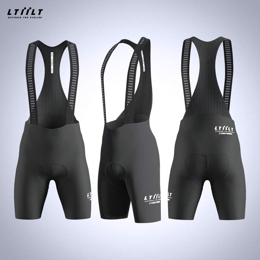 ltiilt 1pc Men's Seamless Bib Shorts, 6H High-Support Cycling Shorts, Moisture Wicking And Compressive, Suitable For Cycling, Mountain Biking & MTB
