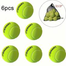 Bolas de Tênis, Bolas de Tênis Avançadas de Treinamento com Pressão, Bolas de Prática, Bolas de Tênis para Cachorros, Bolas de Tênis Reforçadas com Bolsa de Tela para Transporte, Bola de Exercício para Iniciantes, Alta Elasticidade Resistente