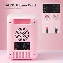 Yabano Skincare Fridge, Mini Fridge With Dimmable LED Morror, 4L Makeup Fridge For Bedroom, Car, Office & Dorm, Cooler & Warmer, Portable Small Refrigerator For Cosmetics, Skin Care And Food, Pink