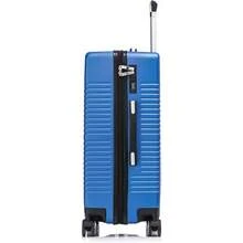 Deluxe Edition  Luggage 24" Medium Lightweight Hard Shell Suitcase 4 Wheel Spinner Luggage ABS-30 Blue - Blue - View 4