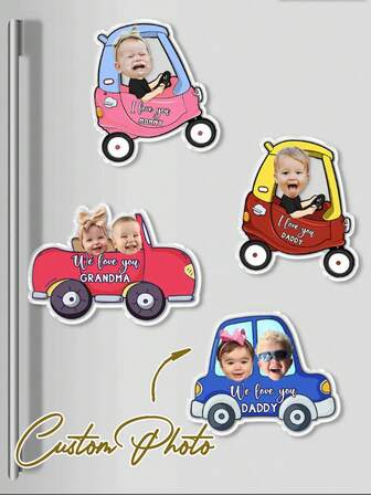 1pc Customized Photo Acrylic Fridge Magnet, Custom Shaped Personalized Creative Magnetic Sticker Hanging Decoration, Portrait Fridge Magnet, Acrylic Magnetic Photo DIY Cute Magnet, Gift For Boyfriend/Girlfriend, Husband/Wife, Dad/Mom, Christmas, New Year, Valentine's Day, Birthday, Anniversary, Father's Day, Mother's Day, Unique Gift For Her/Him,Delicate Romance