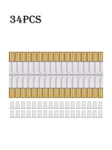 10/34 Peças Mini Tubos Recarregáveis de Brilho Labial - 1,18ml Tamanho de Viagem Recipientes À Prova de Vazamento com Tampas de Borracha, Tubos de Batom Vazios para Cosméticos DIY e Retoques Rápidos - Multicolorido - Visão 18