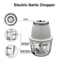 1pc, Multifunctional Electric Garlic Chopper And Food Processor - Wireless Meat Grinder, Vegetable Cutter, And Fruit Crusher - Perfect For Garlic, Chilli, Onion, Celery, Ginger, And More - Kitchen Gadget With Easy Operation And Quick Results - White - View 5