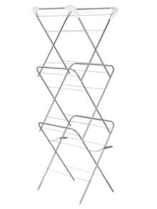 Tendedero Metálico de 3 Alturas Estrecho en Color Blanco | Secador de Ropa Vertical con Diseño Compacto y Plegable | Ideal para Espacios Reducidos, Balcones, Baños y Lavaderos | Estructura Resistente y Estable para Uso en Interiores y Exteriores | Ahorro de Espacio con Gran Capacidad de Secado | Fácil de Transportar y Almacenar - Blanco - Ver 1