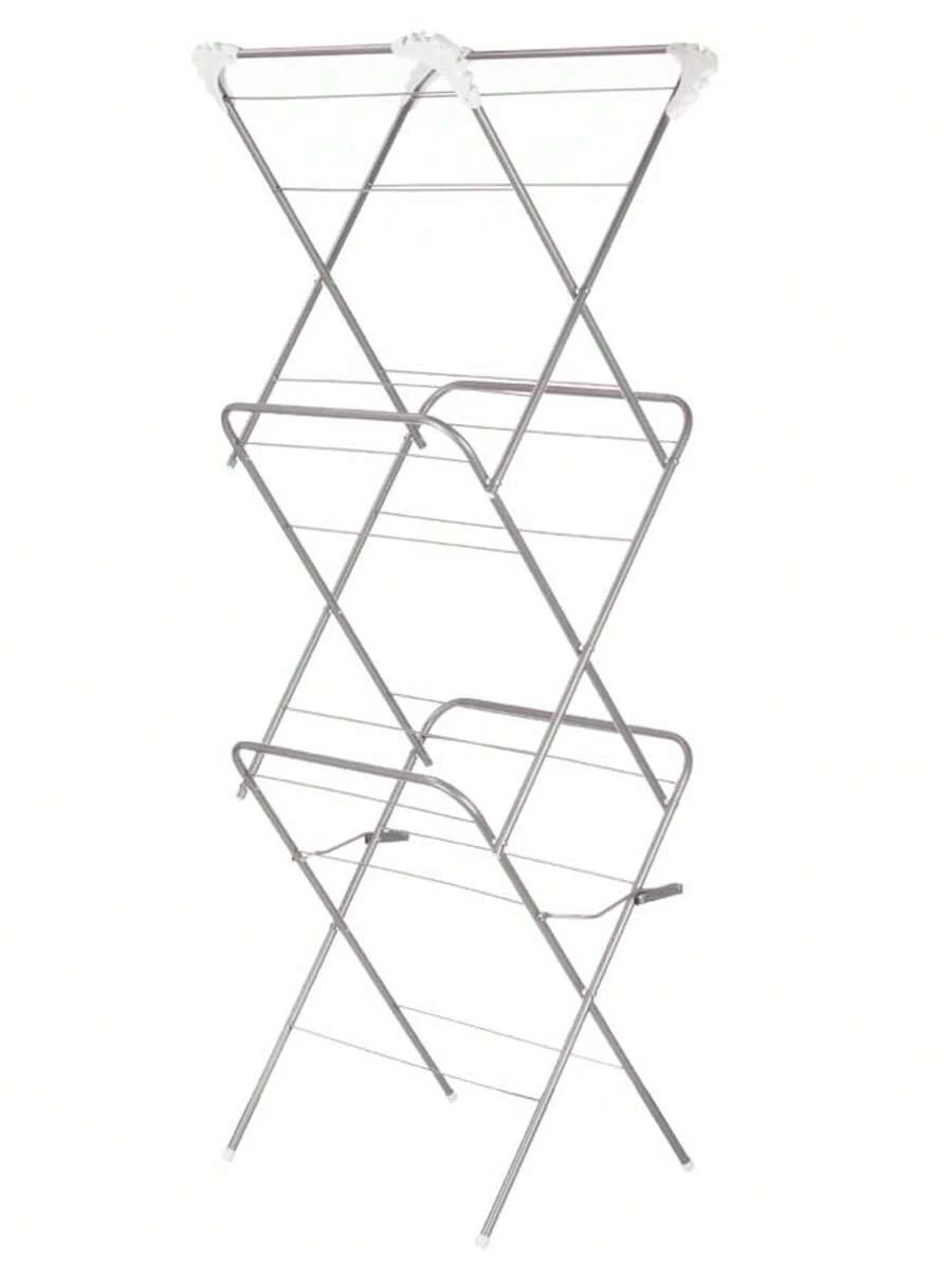 Tendedero Metálico de 3 Alturas Estrecho en Color Blanco | Secador de Ropa Vertical con Diseño Compacto y Plegable | Ideal para Espacios Reducidos, Balcones, Baños y Lavaderos | Estructura Resistente y Estable para Uso en Interiores y Exteriores | Ahorro de Espacio con Gran Capacidad de Secado | Fácil de Transportar y Almacenar - Blanco - Ver 1